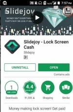 Приложение для зарабатывания денег Slidejoy